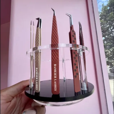 New Arrival Russian Volume Eyelash Single Tweezers Extension Gold Lash Tweezer Set