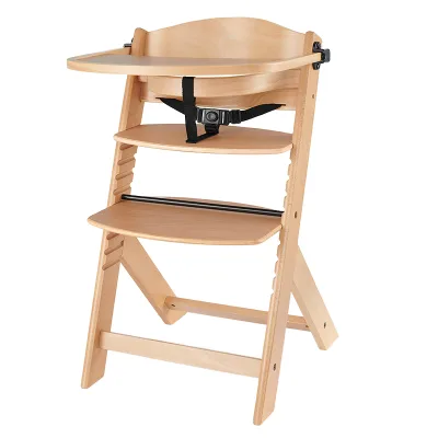 Adjustable Solid Wood Baby Dining Chair Modern Design Children's Dining Table with Comfortable Seat for Growing Kids