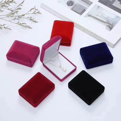 Spot Wholesale High-end Velvet Jewelry Box with Custom Logo Magnetic Closure Flocking Flannel Lining-Jewelry Packaging Organizer