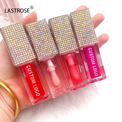 Wholesale OEM Label Vegan Lip Gloss Oil Private Label Lip Oil Hyaluronic Strawberry Colorful Fruit Lip Oil Shiny
