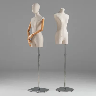 Korean Style Teen Female Half Body Mannequin, Garment Dress Form for Women Clothing Shop Window Display Stand