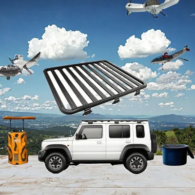 Premium Aluminum Alloy 4x4 Crossbar Roof Rack Basket for Suzuki Jimny 5-door and 3-door Models
