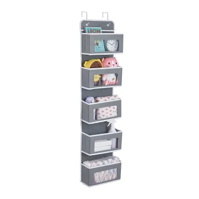 Hot Sale Door Hanging Pocket Organizer Clear Window Design Clothing Hanging Storage Bag