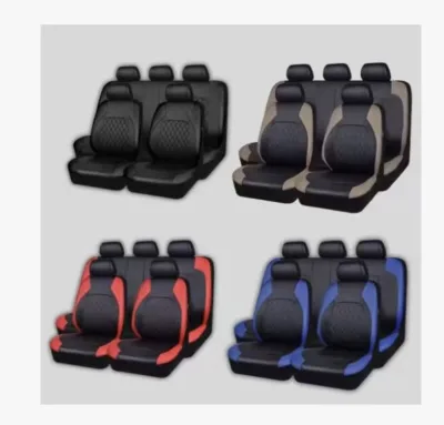 YLC NEW Custom Breathable Cool Black and Grey Leather 9d Car Seat Cover for toyota Axio Universal Waterproof Car Seat Cover Set