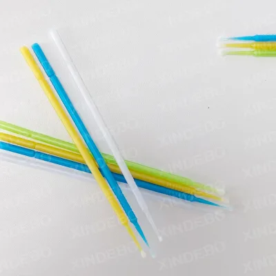 Custom Logo Printing Plastic Barrel Packaging Dental Clinical Application Tool Disposable Dental Micro Applicator Microbrush