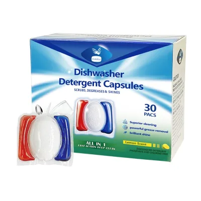Cross-Border Kitchen Dishwasher Dishwashing Beads 3-in-1 Special Cleaning Agent Effervescent Degreasing Detergent Fragrance-Free
