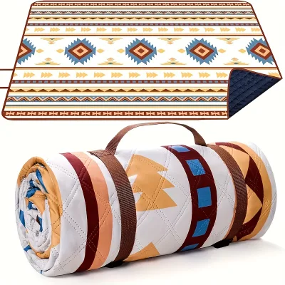 Portable Thick Picnic Mat for Outdoor Camping, Durable Oxford Fabric, Perfect for Family Picnics and Beach Days