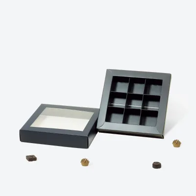 Chocolate Box Gift Package Box Cookie Sugar Packaging Boxes with Dividers and Window