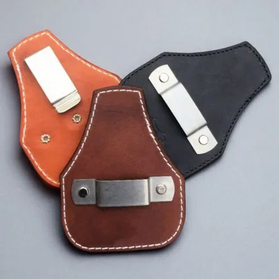 Leather Tape Measure Holder Men Waist Belt Measuring Tape Holster for Belt with Belt Clip