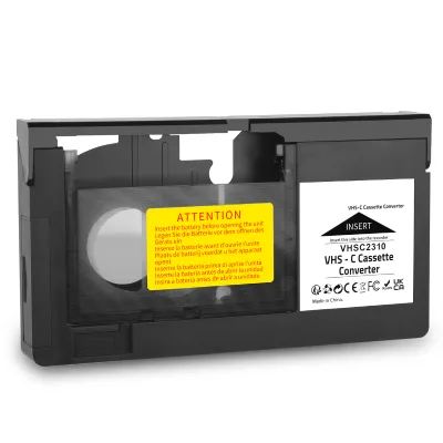 VHS to VHSC Cassette Tapes Converter Box with MP3 Support Battery Powered Compatible with VHS-C Incompatible with MiniDV/Hi8