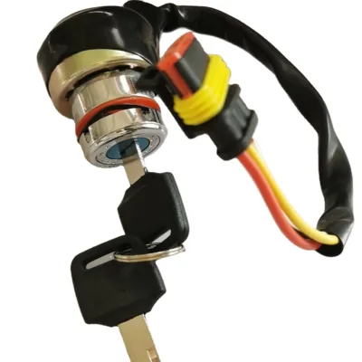 New 2-Position Elevator Key Switch with Wire 3-Pin 1NO 1NC Metal Key Selector Switch Made of Steel
