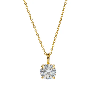 9K 14K18K Gold 1Carat Lab Grown CVD Diamond Pendent Women's Cute D Color Pendant Necklace Wholesale Factory