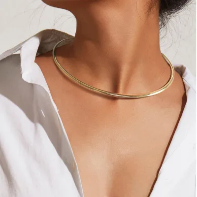 2025 Fashion Stainless Steel Choker Necklace 18K Gold Plated Openable Necklace Ball Pendant Necklace for Girls