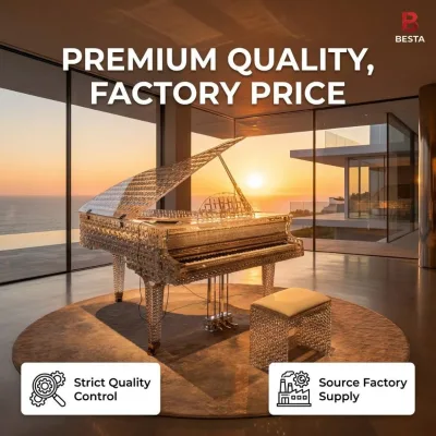 Crystal Modern Grand Piano 88-Key Beginner-Friendly Eco-Friendly with Case Factory Direct OEM Available