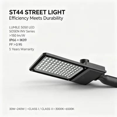 CHZ ST44 200W High Power Smart LED Street Light 150 Lumen Per Watt IP66 IK09 5 Year Warranty for Airport Apron