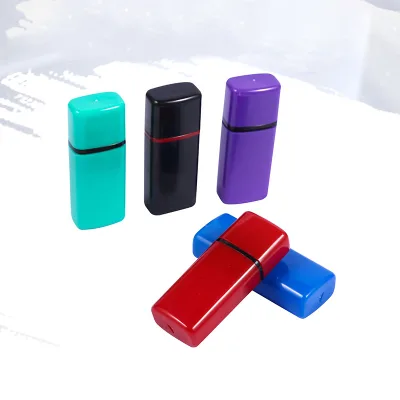 Hot Sale Flat Plastic Mini Name Stamp Signature Clear Office Name Logo Stamp With 7mm Flash Foam