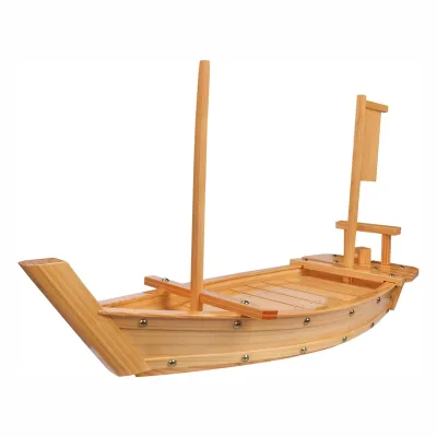Wholesale Japanese Large Display Serving Tray Factory Price Restaurant Equipment Bamboo Container Sushi Boat for Sushi