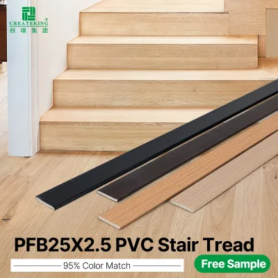 PFB25X2.5 PVC Stair Tread Anti-Slip Peel & Stick Step Edge Protector Waterproof Trims