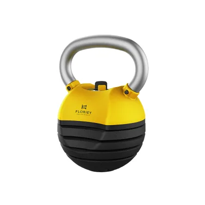 Floriey Cast Iron & Rubber Coated Kettle-30LB/13.6KG Strength Training Equipment