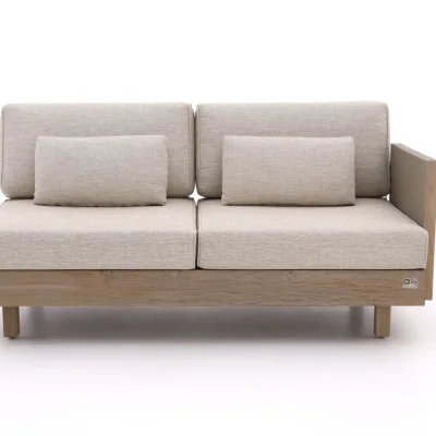 High Quality Modern Teak Wood Sofa Terrace Furniture Soft Waterproof Modular