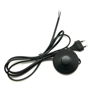 Color Black Eu Plug Power Cord With Foot Switch