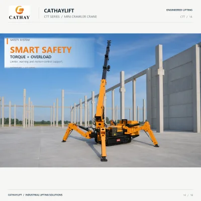 High Efficiency Compact Spider Crane Stable Rubber Track Mini Crawler Crane For Confined Space Lifting