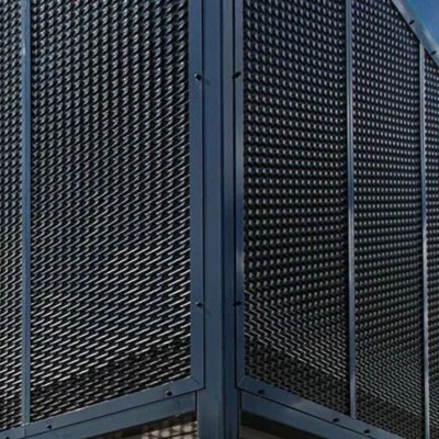 Black Galvanized Steel Stainless Steel Welded Expanded Mesh Customized Size High Quality Fire Resistant for Fence Industrial