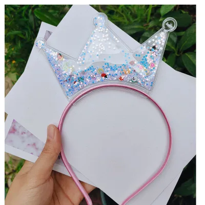 Bling Sequin Girls Head Band Crown Hair Band Hairband Colorful Baby Headband for Kids