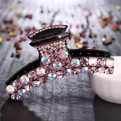 Classical Hairclip Small Crystal Jaw Hair Clip Colorful Rhinestone Hair Claws for Women Ladies