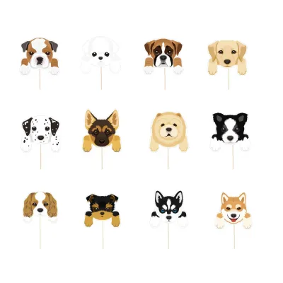 Pet Dog Party Theme Cake Insert Tag Decoration Supplies