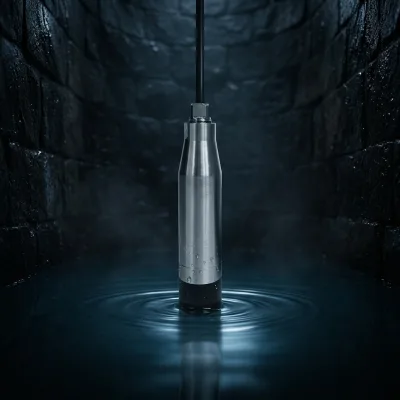 Industrial Submersible Hydrostatic Deep Well Water Level Transmitter 4-20mA RS485 316L Stainless Steel 50m Range Sensor