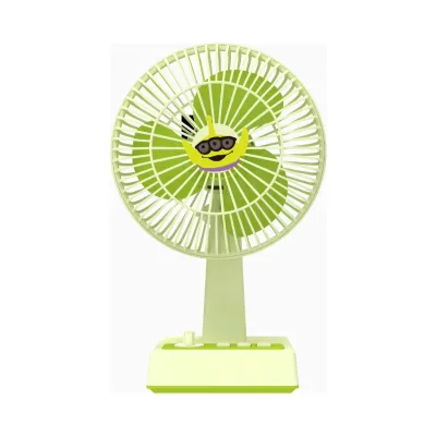 2025 Customizable Mechanical Portable Mini Desktop 3-Speed Oscillating Fan Stitch Theme Plastic Dormitory Outdoor Hotel Use