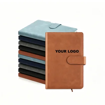 High Quality Customizable A5 Business Leather Hardcover Notebook for Work Meetings School Use with Thread Sewing Binding
