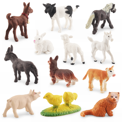 Many Kinds Kids Educational Simulation Farm Poultry Figures Model PVC Animal Toy for Children Home Gift