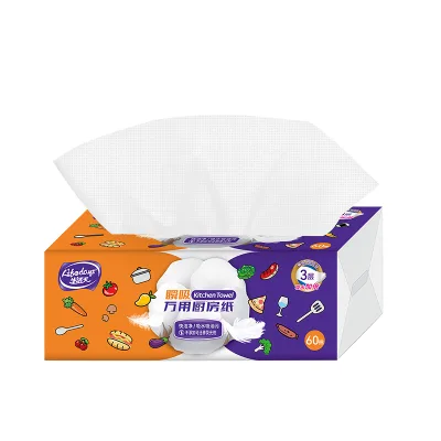 Eco-Friendly Virgin Wood Pulp Kitchen Paper Towels, Strong Absorbency