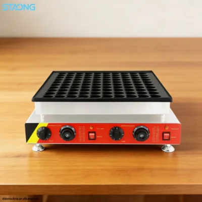 Stainless Steel Digital Electric 100-Hole Heart-Shaped Commercial Waffle Maker Industrial High Power for Food Truck Use