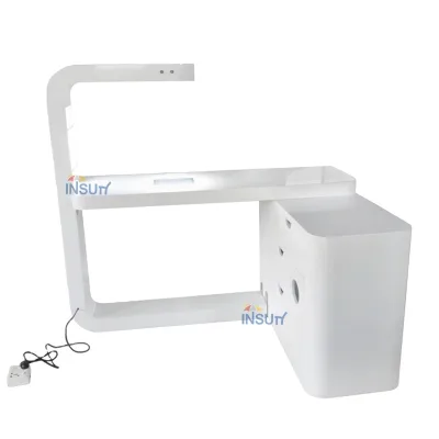 Manicure Nail Salon and White Nail Table with LED Light and Modern Nail Table with Drawer and Cleaner