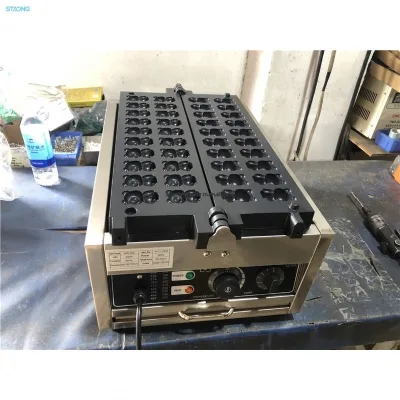 New High-performance Commercial Egg Waffle Maker Bear-shaped Mini Waffle Machine Stainless Steel
