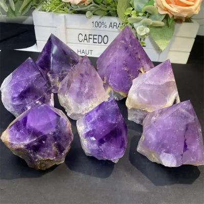 High Quality Natural Crystal Healing Stones Raw Amethyst Crystal Rough Crystal Point Tower