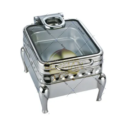 Restaurant Equipment Guangdong factory new Arrival High Quality 4L Stainless steel food warmer with Glass Cover