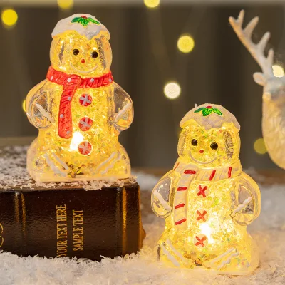 New Product Glowing Christmas Snowman Figurine