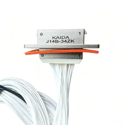 KAIDA J14B Series Metal Shell 34pin Micro-D MIL-Spec Receptacle J14B-34ZK-120CM with 120mm White Wire Assembly for RC UAV Signal