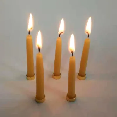 20 Minutes Burning Mini Beeswax 100% Natural Honey Candle Taper Candles for Soul Purification
