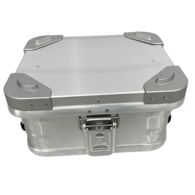 Portable Aluminum Storage Chest with Carry Handle for Travel Camping and Emergency Supply Packing