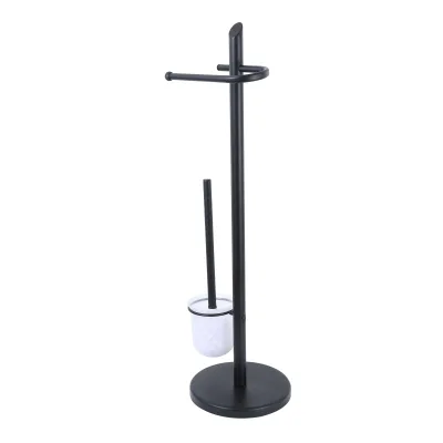 Multifunctional Metal Toilet Paper Holder Stainless Steel Toilet Paper Holder With Toilet Brush