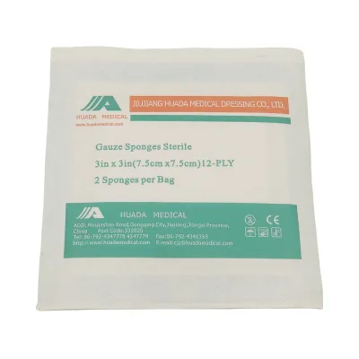 Medical Gauze Industry Ce Iso13485 Approved Medical X-ray Detectable Cotton Gauze Swab Sponge 8ply 12ply 16ply