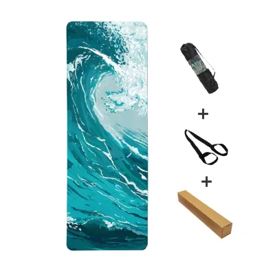 Wholesale Eco Friendly Microsuede Fitness Mats Custom logo Design Lightweight TPE Rubber Suede Microfiber Yoga Mat With Bag