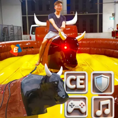 Rental Business Commercial 330LBS High Load Capacity Adults Rides Bull Riding Games with Thick 5 Meters Mat