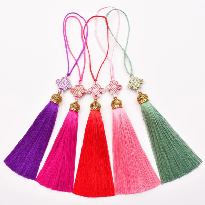 Colorful Tassel of Chinese Knot Pendant Tassels Bookmark Hanging Ear Tassels