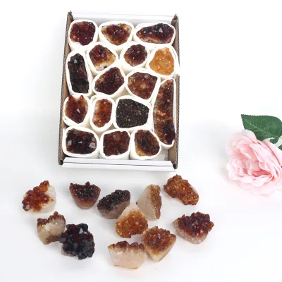 High Quality Natural Raw Golden Quartz Crystal Cluster Irregular Stone for Decoration